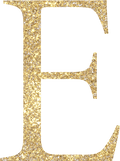 Alphabet E Gold Letter